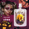 Tema Halloween Cruzamento Glitter Abóbora Gel Holográfico Maquiagem Carnaval Maquiagem Corporal e Facial