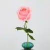 Flor de Rosa Artificial Única Realista para Decoración del Hogar, Arreglo Floral, Fondo de Boda, Material Floral al por Mayor, Transfronterizo