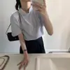 Estilo Francês Gentil Gola Volumosa Design Reversível Solta Emagrecedora Manga Bufante Chiffon Camisa Três Cores