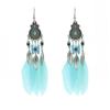 Pendientes de Borla para Turismo Yunnan Dali Lijiang Pendientes Largos Bohemia Distintivos Joyería con Colgante de Hoja para el Cabello