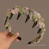 Diadema retro de alta gama color marrón Maillard 2026 para mujer, adecuada para el uso diario, para recoger el cabello suelto y crear un look de corona alta.