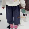 Pantalones para Niñas Bebé Retro Cuadros Lunares Pierna Ancha Niños Pequeños Primavera y Otoño Elegantes de Pierna Recta Jardín de Infancia Casuales