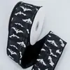 Cinta de Punto con Borde de Alambre de Murciélago y Calabaza de Halloween Material de Cinta Decorativa para Caja de Dulces para Pastel Bolsa de Juguete para Niños
