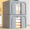 Caixa de Armazenamento Dobrável de Tecido para Roupas, Organizador de Guarda-Roupa de Grande Capacidade, Caixa de Armazenamento em Camadas sob a Cama com Tampa