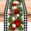 Ventas Directas de Fábrica Lino Impreso Navideño Runner de Mesa Personalizado Manteles Individuales para Restaurante Cocina Decoración Festiva Mantel Venta al por Mayor