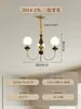 Lámparas de Estilo Medieval, Lámparas de Dormitorio, Perlas de Vidrio, Candelabros de Vidrio Retro Lujosos Americanos, Nuevas Lámparas de Techo Francesas