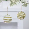 Venda Quente Transfronteiriça Bola de Espuma Pintada DIY Criativa de Natal Árvore de Natal 8cm com Fio Lantejoula Decoração de Espuma Bola de Natal