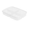 468 Transparente con Tapa Caja de Almacenamiento para Conservar Frescura en el Refrigerador Bandeja de Porcionado de Cuatro Compartimentos para Cebolla, Jengibre, Ajo Bandeja de Carne Congelada para Refrigerador de Grado Alimenticio
