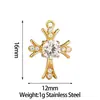 Comercio Exterior Transfronterizo DIY Joyería Hecha a Mano Acero Inoxidable Circonita Accesorios Exquisitos Pulseras Collares Pendientes Piezas Decorativas para Ropa