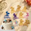 Topper para Pastel de Cumpleaños Feliz Estilo Ins Transfronterizo con Forma de Globo Digital Luna Llena Acrílico Impreso en 3D Decoración para Pastel