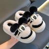Pantuflas de Algodón de Invierno para Niños y Niñas, Cálidas y Forradas de Felpa, con Talón Cerrado, Antideslizantes, Suaves y Cómodas, Adecuadas para Niños Pequeños, Zapatos de Algodón para Usar en Exteriores