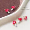 Aleación 3D Linda Alpaca Corazón de Manzana Puntos Seta Roja Colgante Pulsera de Cuentas DIY Accesorios para Collar