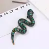 Broche de serpiente vintage de diamantes Moda europea y americana Accesorios para abrigo y traje Corsage de alta calidad Venta al por mayor La parte posterior se puede cambiar Hebilla de zapato