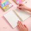 Cuaderno de burbujas de silicona con dibujos de unicornios, superficie dura, con espiral, para estudiantes, diario de descompresión, regalo para niños
