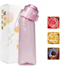 Taza perfumada de 650 ml con diseño de tres anillos y siete anillos, 0 azúcar 0 calorías, Anillo Cui Xiang, hecha de material tritan, resistente a altas temperaturas, taza de agua divertida