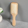 Peine de bambú para masajear de mano ahorrador de trabajo cabeza redonda dientes de bambú no dañan el cabello cabello largo de mujer peine de cojín de aire de goma para el hogar regalo