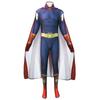 Disfraz de cosplay de villano con túnica negra, disfraz de actuación escénica de Halloween, capa de Superman, patria