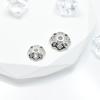 Accesorios de joyería diy micro incrustado soporte de cuentas de piedra natural receptáculo de circonia pieza hueca de flor de diamante material para abalorios