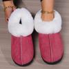 Pantuflas de Algodón de Terciopelo Transfronterizas de Otoño e Invierno para Mujer, Pantuflas de Algodón de Suela Gruesa para Hombre para el Hogar, Bolsas Cálidas y Pantuflas Peludas al Por Mayor