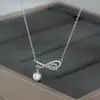 Corrente elegante para clavícula banhada a ouro real com zircônia microincrustada para mulheres, colar de pérolas francesas vintage de alta qualidade, gargantilha estilo executivo