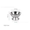 Taza de acero inoxidable taza de helado taza de postre taza de raspado de hielo bola de nieve taza base de pie alto comedero bebedero multiusos para mascotas