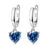 Pendientes de circonita de amor para mujer, anillo creativo con forma de corazón, collar con colgante, conjunto de tres piezas, personalizado, decoración de alta gama