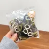 Gomas para el Cabello Estilo Coreano en Lata, 400 Piezas, Anillos de Toalla Plegados de Colores Graduados, Bandas para el Cabello Lisas de Colores Caramelo para Niñas