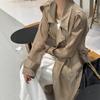 Chaqueta de Verano 2026 Estilo Francés Blanca de Corte Relajado de Longitud Media en Tencel Lino con un Diseño Elegante, Cortavientos Protector Solar para Mujer