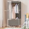 Guarda-Roupa Dobrável Simples de Ferro Pronto para Uso Combinação Simples Guarda-Roupa Dobrável Armazenamento Reforçado Guarda-Roupa para Casa de Aluguel Dormitório