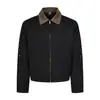 Jaqueta de Primavera Nova Ares Color-Blocking Estilo British Old Money Desconstruída com Três Argolas Gola Reversível Casaco Retrô para Homens
