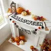 Suministro Especial para Halloween Transfronterizo Letras de Fieltro Escoba Pompones Festival de Fantasmas Red de Araña Banderín de Tirar Decoración de Chimenea OEM Dropshipping