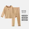 Conjunto de ropa interior térmica de otoño para niños, algodón puro, ropa de casa cálida, conjunto de manga larga para estudiantes de secundaria, oferta especial de liquidación