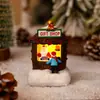 Enfeite de Lojinha Luminoso de Natal Cena de Neve Casa de Loja Decoração de Mesa de Natal Arranjo de Cena Atmosfera Presente