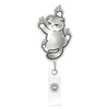 Hebilla retráctil divertida original Decoración de gato escalador lindo Hebilla elástica Cordón elástico libre Artículo bueno para el lugar de trabajo la oficina