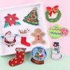Duo Cool Computer Embroidery Label Adesivos Bordados Acessórios de Roupas Natal Velho Árvore Lantejoulas Amor Patch Pano Adesivos