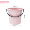 Cubo de almacenamiento de agua para el hogar, cubo grande de plástico engrosado, cubo redondo grande portátil para dormitorio de estudiantes con cubo de ropa resistente a caídas, lavabo