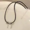Simples Leve Luxo Elegante Alto Padrão Laço Distintivo Nicho Corrente para Clavícula Tendência Moda Design Doce Cool Colar
