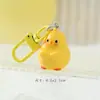 Pingente Chaveiro Frango Desenho Animado Fofo Acessório Divertido Personalizado Porta-Chaves Pingente de Decoração para Mochila Chaveiro