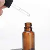 Botella de Aceite Esencial 10ml Marrón Opaco Botella Dosificadora 15ml Botella de Vidrio con Gotero Botella Dosificadora de Vidrio para Perfume con Tapa de Rosca