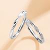 Anéis de Casal para Homens e Mulheres Design de Nicho Ins Moda Luxo Zircônia Anel de Par Ajustável Aberto Anel de Diamante Atacado