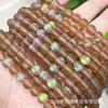 Cuentas redondas de piedra lunar sintética, esmeriladas/brillantes, accesorios de joyería DIY semiacabada, venta al por mayor transfronteriza