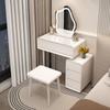Penteadeira para Apartamento Pequeno Quarto Moderna Simples Luxo Leve High-End Ardósia Madeira Maciça Mesa de Maquiagem Penteadeira Integrada