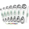 Amazon Transfronterizo Juego de Cucharas Medidoras Magnéticas de Doble Cabeza de Acero Inoxidable con 8 Piezas, Herramientas Magnéticas para Condimentos para Hornear con Escala