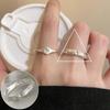 Anillo Ancho Mate Estilo Minimalista Fresco para Mujer, Diseño de Moda, Anillo Abierto Exquisito y Versátil, Anillo para Dedo Índice