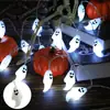 Luces de Cadena LED para Halloween Festival de Fantasmas Luces de Cadena de Calabaza Calabaza Fantasma Calavera Fiesta Decoración Festiva Luces de Cadena