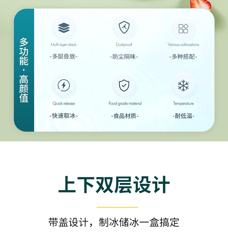 家用懒人圆形冰格子模具