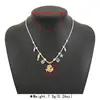 Zb0410 Colgante de Estrella de Mar y Concha de Acero Inoxidable para Playa de Verano, Color Dorado 14K Electrochapado, Cordón de Conservación de Color, Collar y Pulsera para Mujer