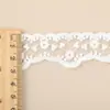 Acessórios de Renda de Seda de Poliéster de 2cm, Renda Solúvel em Água Ondulada de um Lado, Acessórios de Renda para Vestido de Noiva, em Estoque