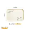 Bandeja Grande Estilo Crema Hogareña Rectangular Taza de Té Taza de Agua Bandeja de Té Grado Alimenticio Guardería Plato para Pan y Snacks