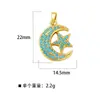Colgante Transfronterizo Más Vendido Luna y Estrella Accesorios de Joyería DIY Tendencia Dulce Nicho Diseño de Moda Accesorios para Mujeres
